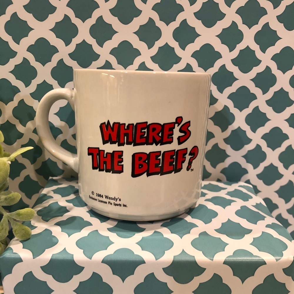 1984 Wendy’s Where’s the Beef? mug
